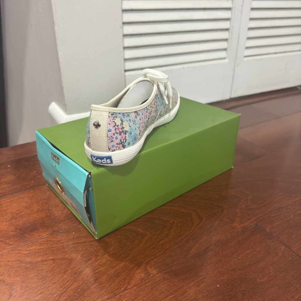 Kate Spade White and Blue Sneakers